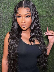 13x4 13x6 Lace Frontal Wig 180% Density Deep Wave Virgin Human Hair