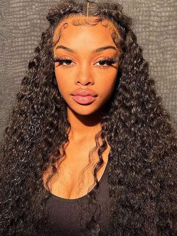 13x4 13x6 Lace Frontal Wig 180% Density Deep Wave Virgin Human Hair