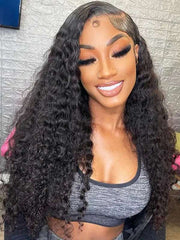 13x4 Lace Frontal Wig 180% Density Water Wave Virgin Human Hair