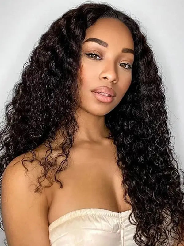 13x4 13x6 Lace Frontal Wig 180% Density Deep Wave Virgin Human Hair