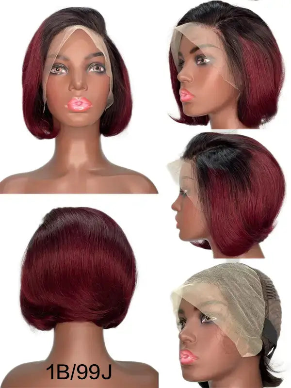 Short Pixie Cut 13x4 Lace Frontal Wig Straight Remy Human Hair