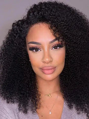 13x4 Lace Frontal Wig 180% Density Kinky Curly Virgin Human Hair