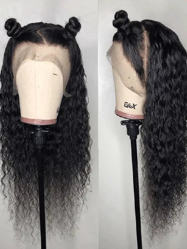 13x4 Lace Frontal Wig 180% Density Water Wave Virgin Human Hair