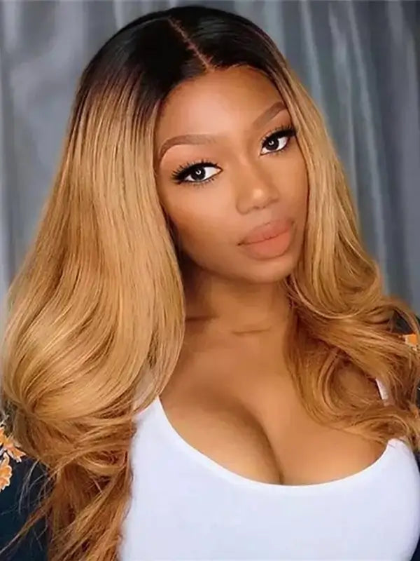 1B/30 Ombre 4x4 13x4 Lace Frontal Wig Body Wave Human Hair