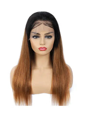 1B/30 Ombre 4x4 13x4 Lace Frontal Wig Straight Human Hair