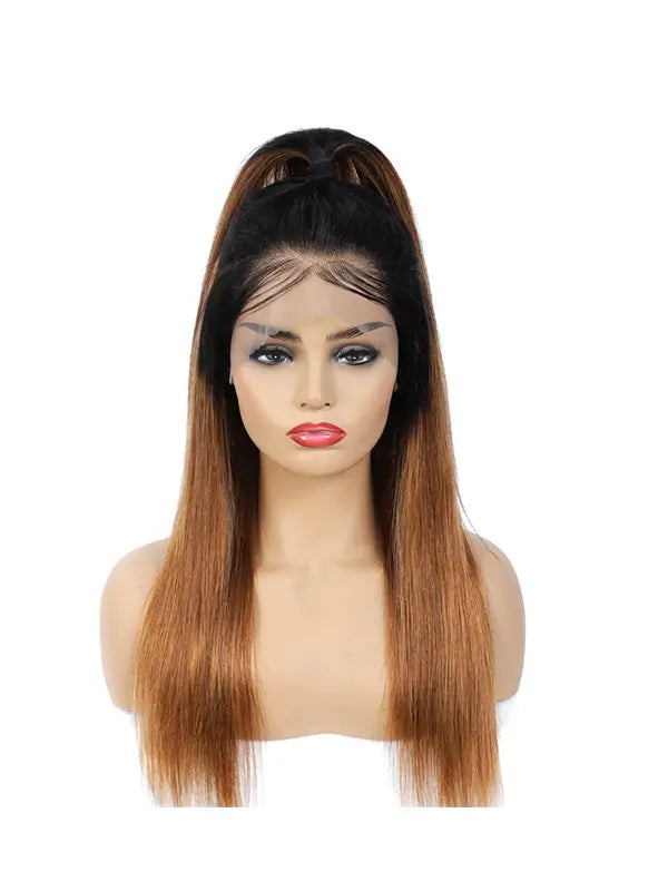 1B/30 Ombre 4x4 13x4 Lace Frontal Wig Straight Human Hair