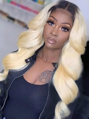 1B/613 Ombre 4x4 13x4 Lace Frontal Wig Body Wave Human Hair