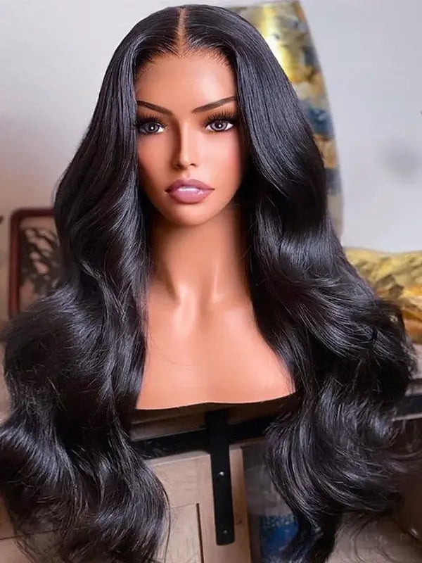 Glueless 4x4 5x5 Lace Closure Wig 180% Density Body Wave Virgin Human Hair