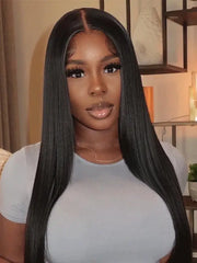 Glueless 4x4 5x5 Lace Closure Wig 180% Density Straight Virgin Human Hair