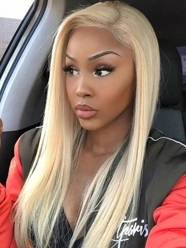 613 Blonde 5x5 13x4 Transparent Lace Straight Virgin Human Hair Wig