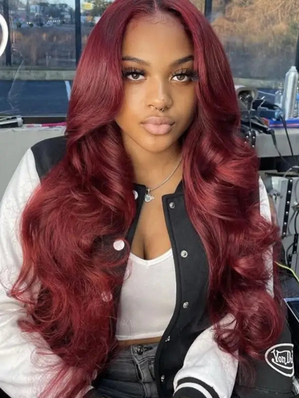 99J Burgundy 4x4 13x4 Lace Frontal Wig Body Wave Virgin Human Hair