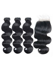 2/3/4 Bundles With 4*4 5*5 Closure Body Wave Virgin Hair