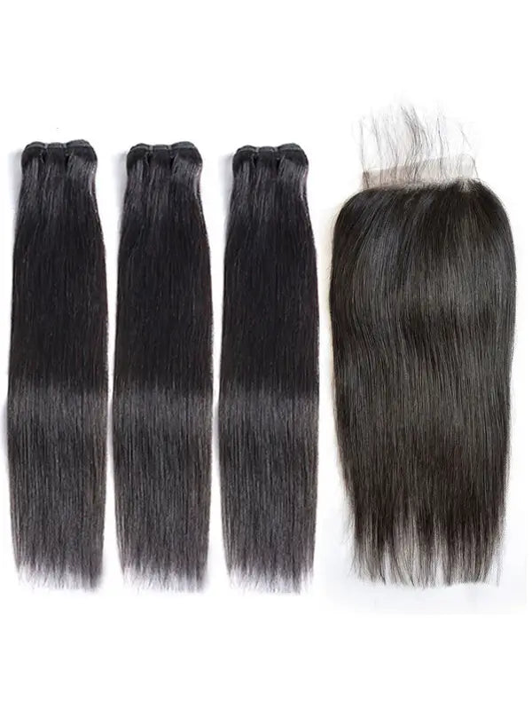 2/3/4 Bundles With 4*4 5*5 Closure Straight Virgin Hair