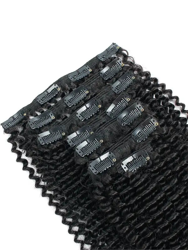 Seamless Clip In Hair Extension Kinky Curly Virgin Human Hair