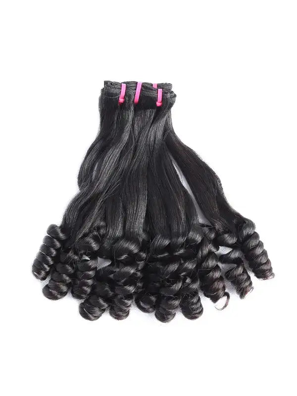 3pcs Double Drawn Funmi Hair Flower Curl