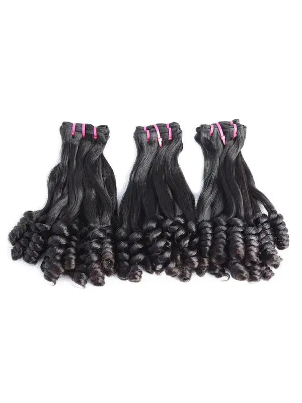 3pcs Double Drawn Funmi Hair Flower Curl