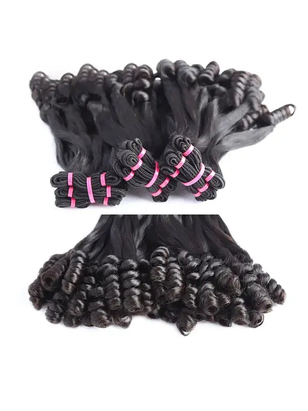 3pcs Double Drawn Funmi Hair Flower Curl