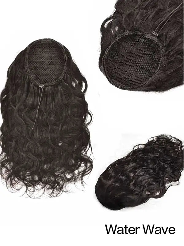 Beginner Friendly Drawstring Ponytail Extensions Virgin Human Hair