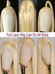 Undetectable HD Full Lace Wig 613 Blonde Straight Virgin Human Hair