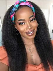 Beginner Friendly Headband Wig Clueless Put On & Go Kinky Straight Human Hair