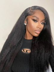 Glueless U Part Wig Kinky Straight Virgin Human Hair Beginner Friendly