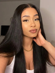 Glueless U Part Wig Straight Virgin Human Hair Beginner Friendly