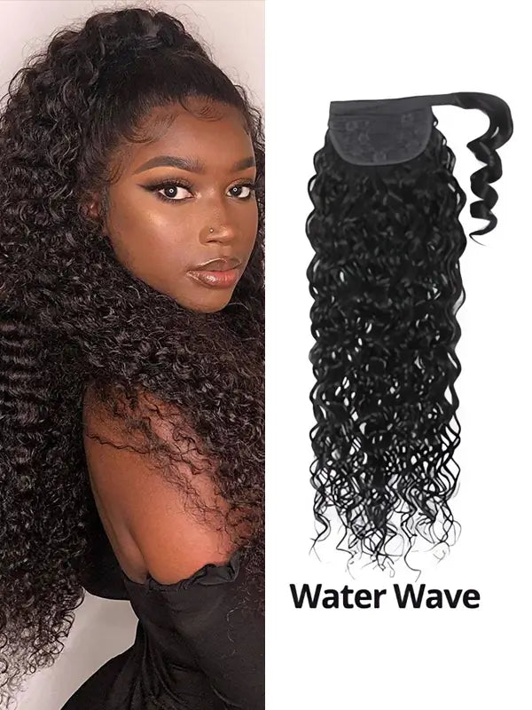 Beginner Friendly Wrap Around Clip In Ponytail Human Hair Extensions